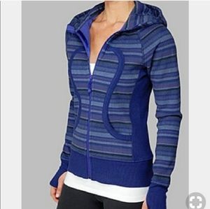 Lululemon Scuba Hoodie Blue Poncho Stripe